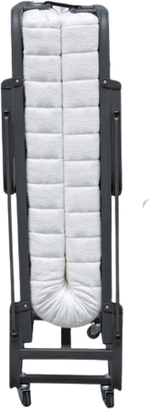 Sleepking - Lit pliant Sarah - Lit d'appoint 1 personne 90x200 - Lit pliant avec housse de protection - Tête de lit réglable