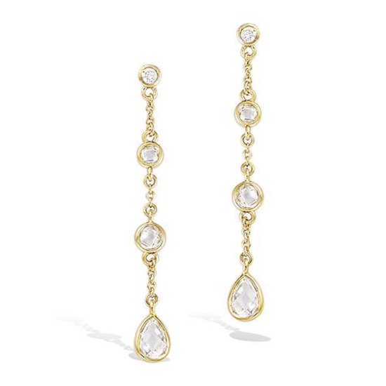 CHIVAL - Oorbellen 18K Verguld Goud "Crystal Drop" - Elegant, Steen, Hangers, Hypoallergeen, Luxe, Cadeau voor haar, Zirkonia, Sieraad, Tijdloos, Liefde, Romantiek, Geschenkverpakking, Valentijn, Moederdag
