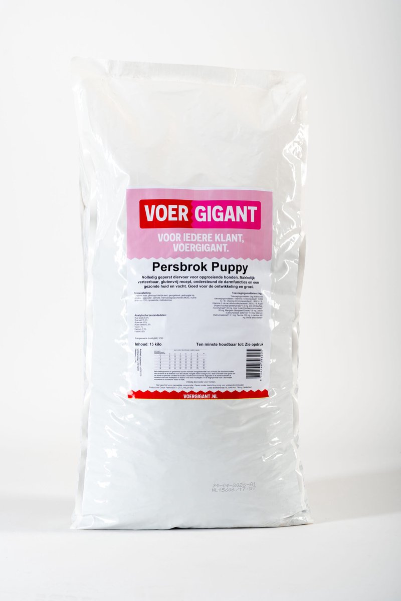 Voergigant Voergigant - Puppy Hondenvoer - Kip - 15 kg