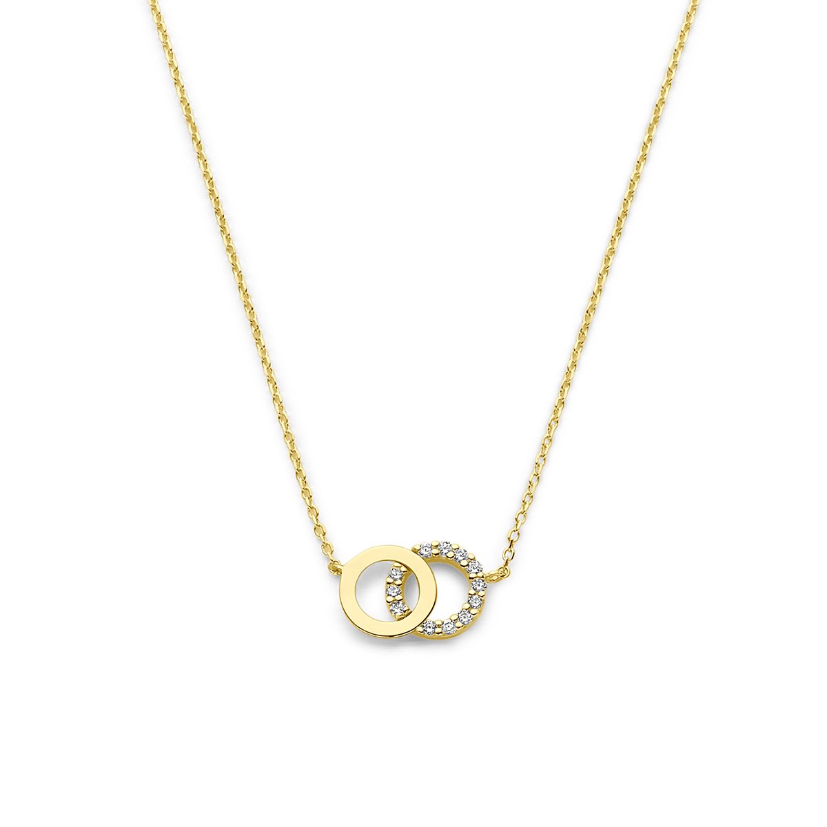 Marie Celeste ketting zirkonia 40 - 42 - 44 cm - Goud