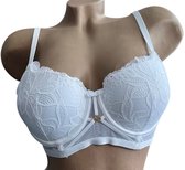 Dames BH 50097B push up met kant 75B wit