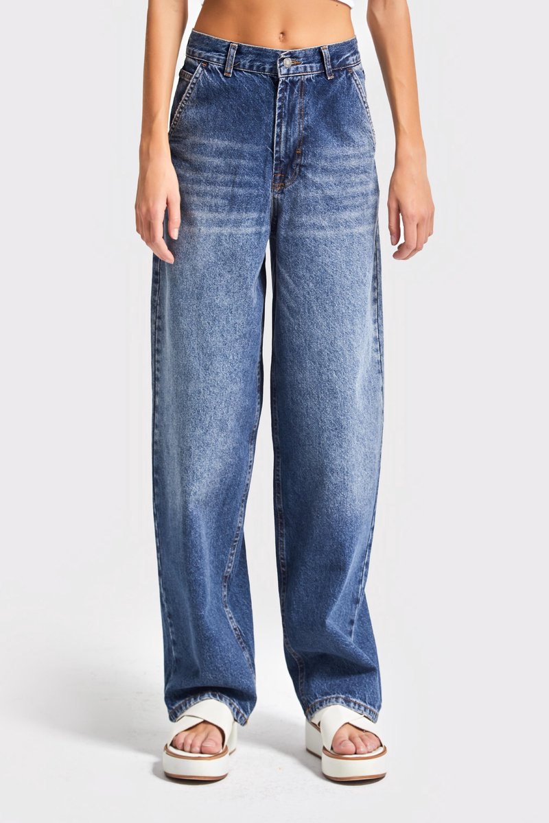 It's Basic - NORA Skater Mid Rise Jeans - Royal Blue