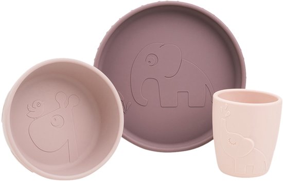 Done by Deer Stick&Stay dinner set Deer friends Powder van Done by Deer — afbeelding 5