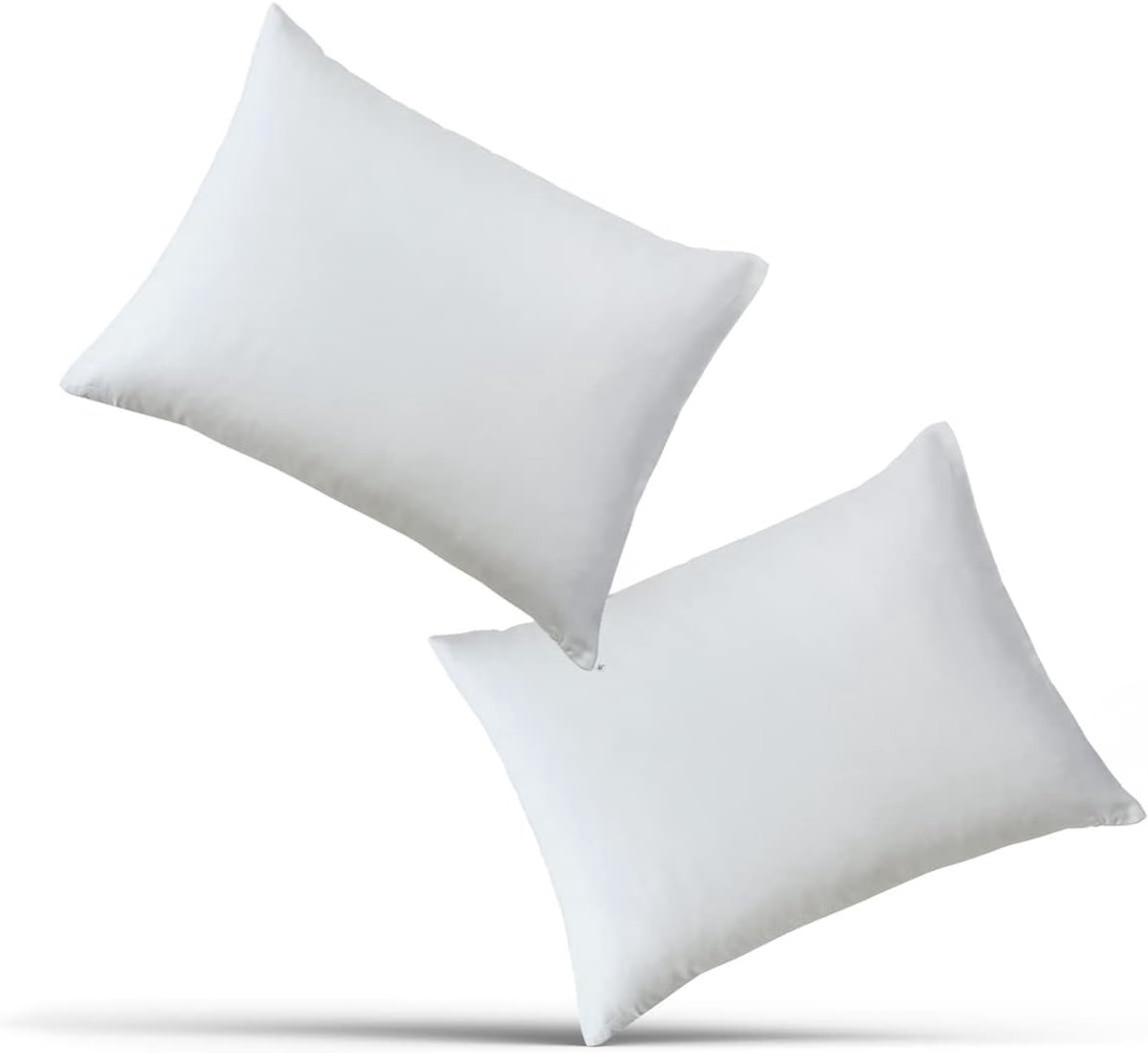 Famanu Peuter kussenslopen 30x40 cm set 2, 100% katoensatijn, babykussen hoes zacht en ademend Wit