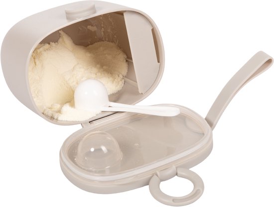 Bo Jungle - Doseerdoos melkpoeder - met maatlepel - Bewaarbakje babyvoeding - Snackhouder - 500ml - Nomadic Powder Box Grijs van Bo Jungle — afbeelding 5