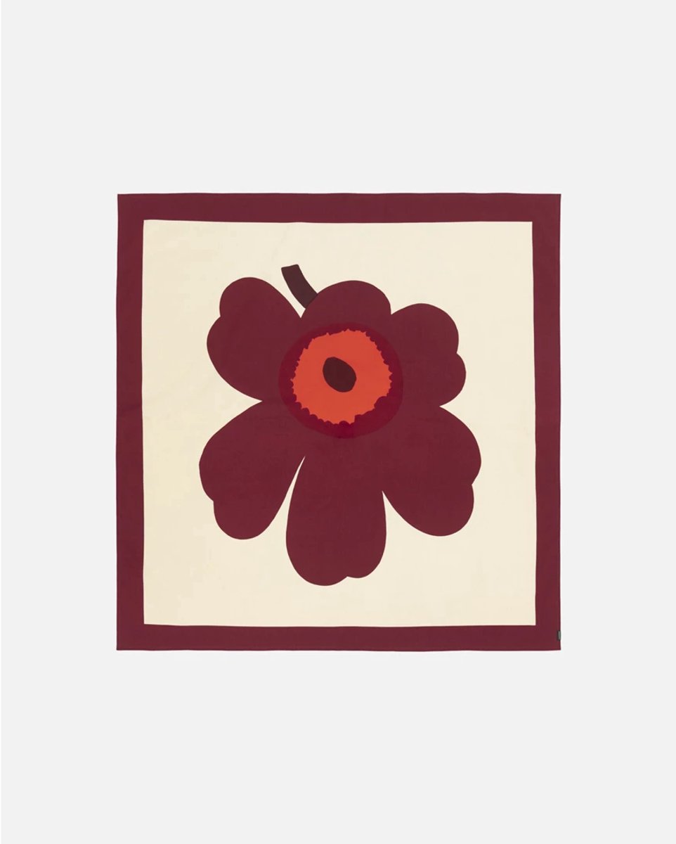 Marimekko Unikko tafelkleed 140x250cm bordeaux