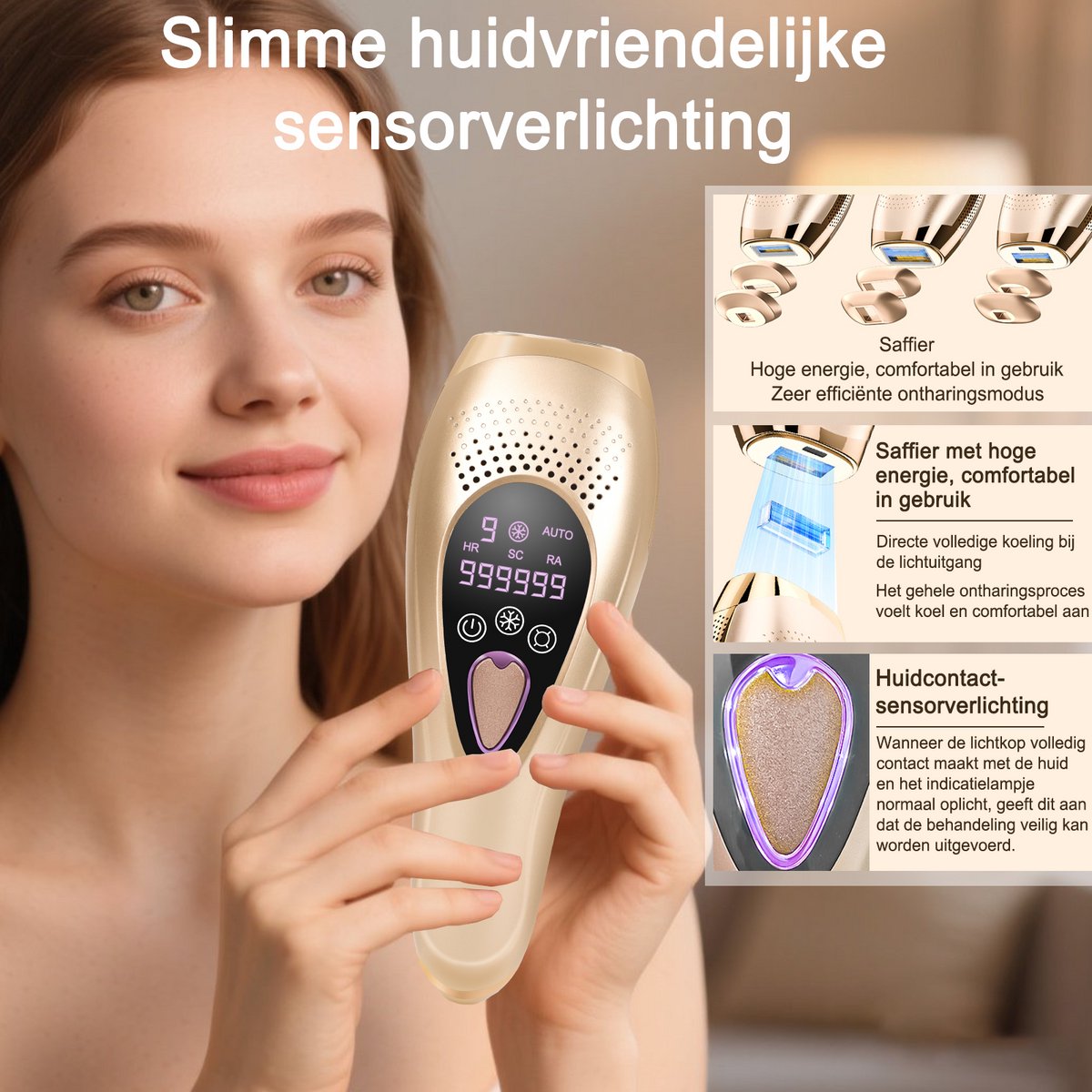 Ericbee IPL Ontharingsapparaat met Ice Cooling thumbnail 6