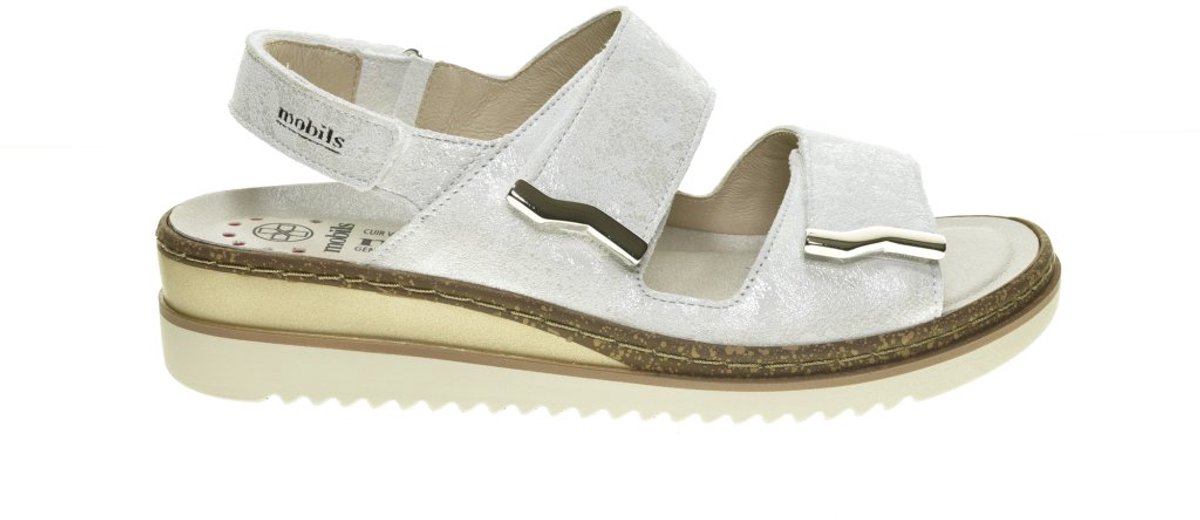 Damessandalen Darcie White Velcro maat 40