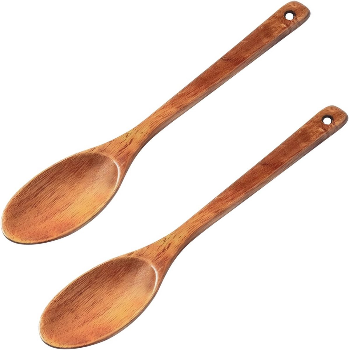 Houten Kooklepels Set - 2 Stuks, 31 cm Lange Steel voor Keuken