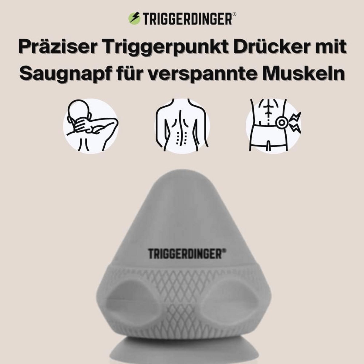 Originele Sticky Trigger met Zuignap voor Spieren en Massage