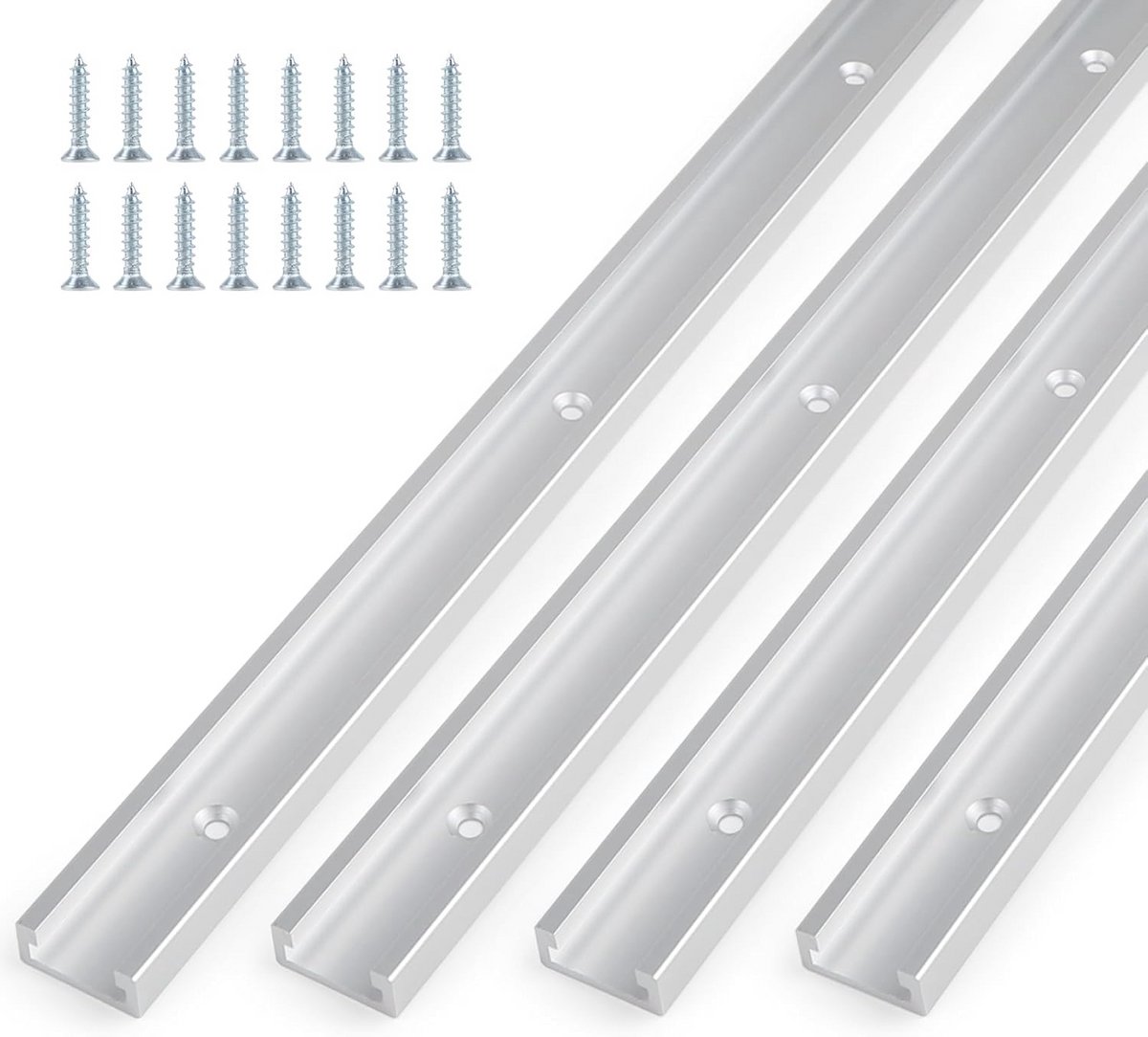T-sleuftrack 40 cm - Aluminium T-groefrail voor Houtbewerking