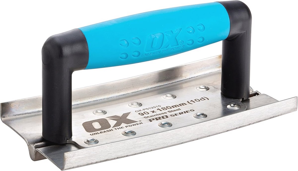Beton Edger Troffel - 90 x 180 mm - Roestvrij staal, Multi Grip Handgereedschap voor Metselwerk