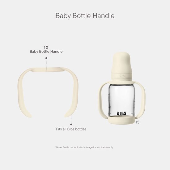 Bibs - Baby Bottle Handle - Simple and Comfortable Grip - Non-slip Surface - BPA Free - Dishwasher Safe - Bibs Baby Bottle Accessories - Age 6+ Months - Ivory van BIBS — afbeelding 5