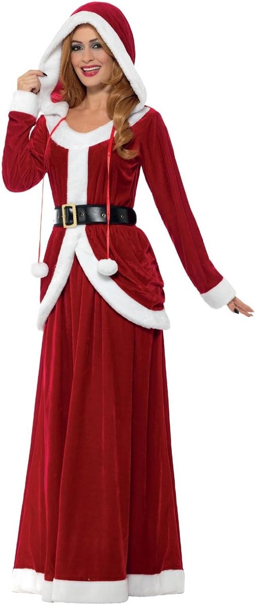 Deluxe Kerstjurk met Capuchon en Riem voor Dames