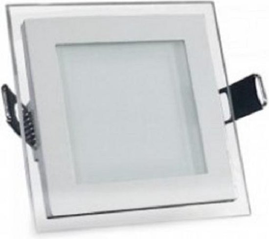 Panneau LED 6w - spot encastrable - Carré - Verre - 3000K - Blanc chaud |  bol