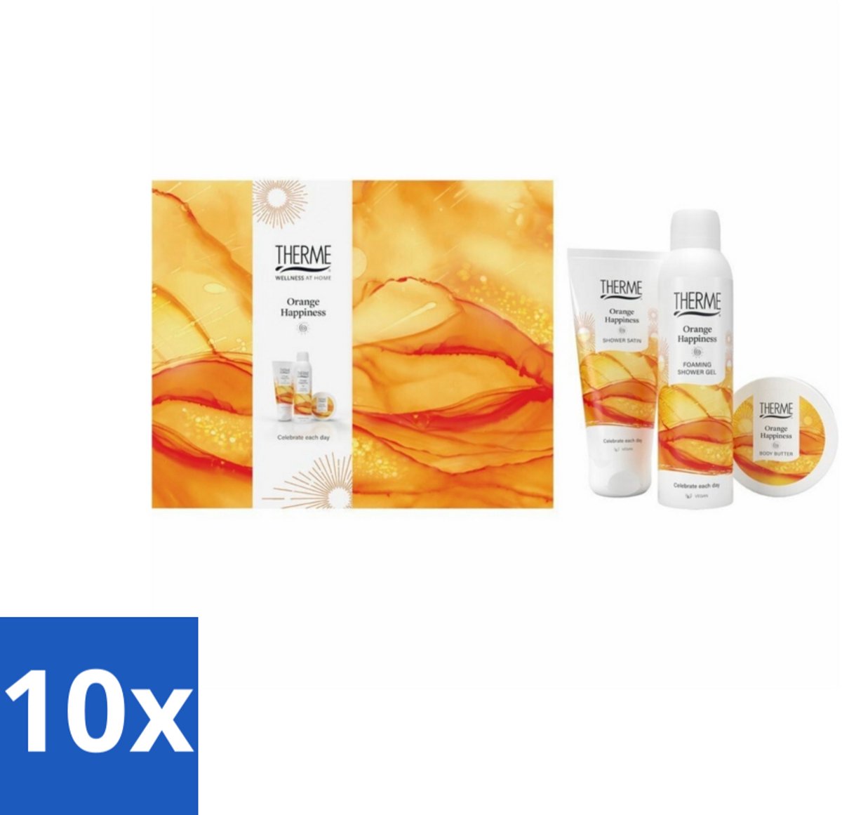 Therme – Wellness Treatment Geschenkset – Orange Happiness - Bulkverpakking - 10 stuks