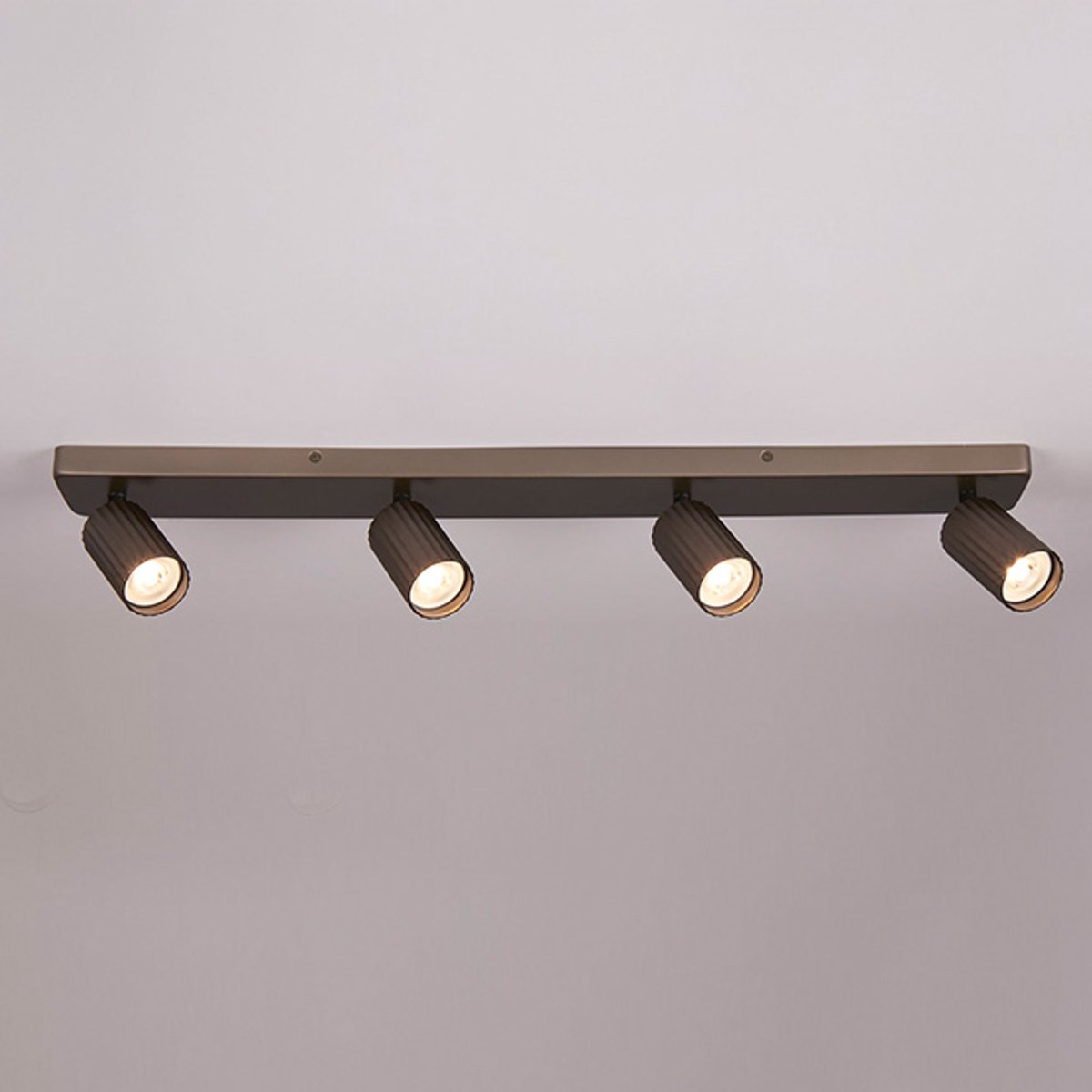 Searchlight Moderne Opbouwspots GU10 Ann 4 Lichtpunten Rechthoek Brons Metaal Slaapkamer G