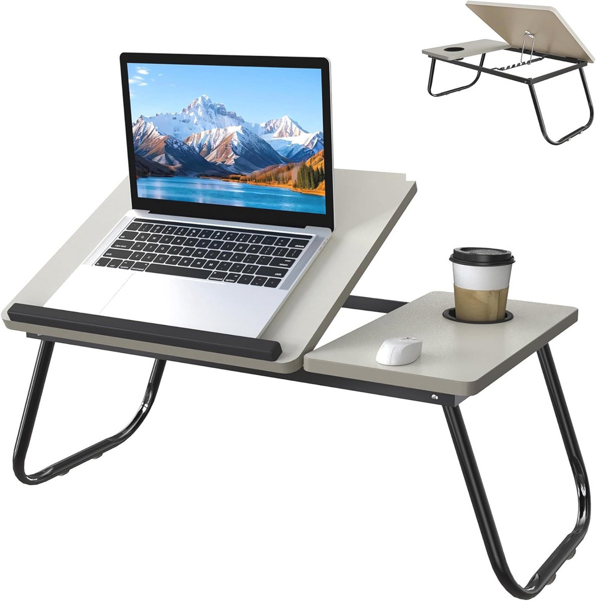 Verstelbare Laptoptafel met Inklapbare Ontwerp, Ideaal voor Thuiswerk en Studie