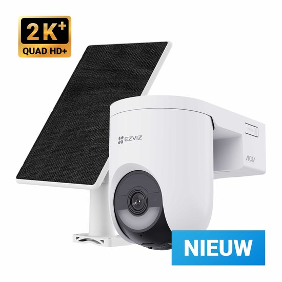 EZVIZ HB8 Lite 2K+ met Zonnepaneel - Draadloze Buitencamera - EZVIZ - €109,00