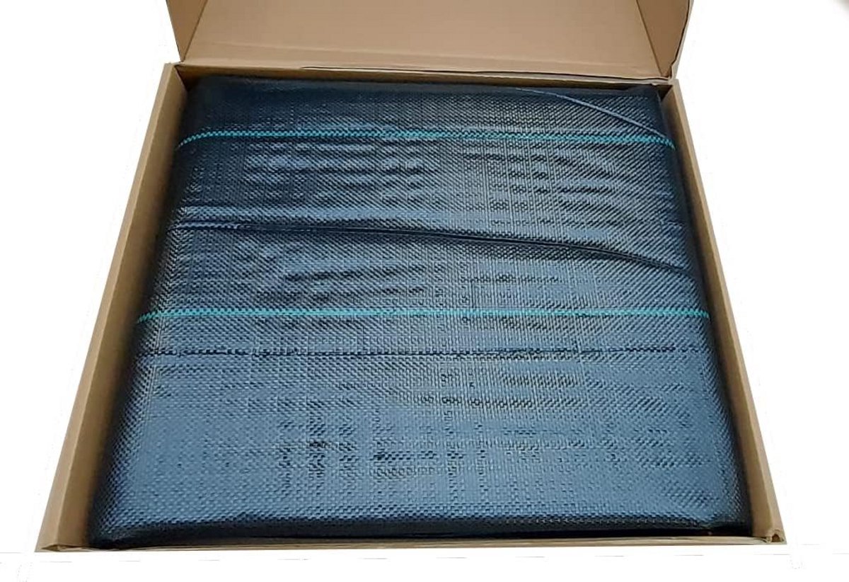 EXCOLO Bandjeweefsel ondergrondweefsel 2 m breed geconfectioneerd waterdoorlatend tegen onkruid worteldoek tuinvlies met UV-bescherming - scheurvaste mulchfolie - onkruidfolie (10, 100 g/m²)