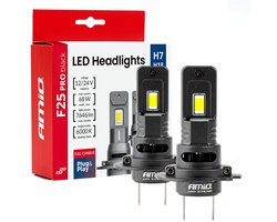 AMiO F25 PRO BLACK Edition H7 LED Koplampen 12/24V – 7646 Lumen 6000K Daglichtwit FULL CANBUS