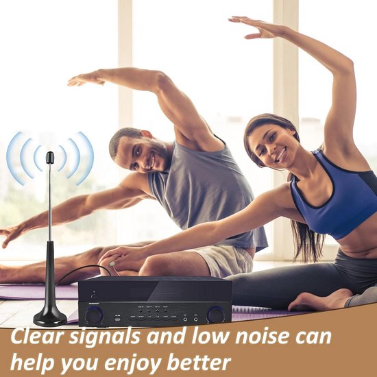 DAB/FM Radioantenne Voor Binnen – Telescoop Met Magnetische Voet, 3 Meter Verlengkabel, Plug & Play, Voor Draagbare Radio En Hifi-ontvanger