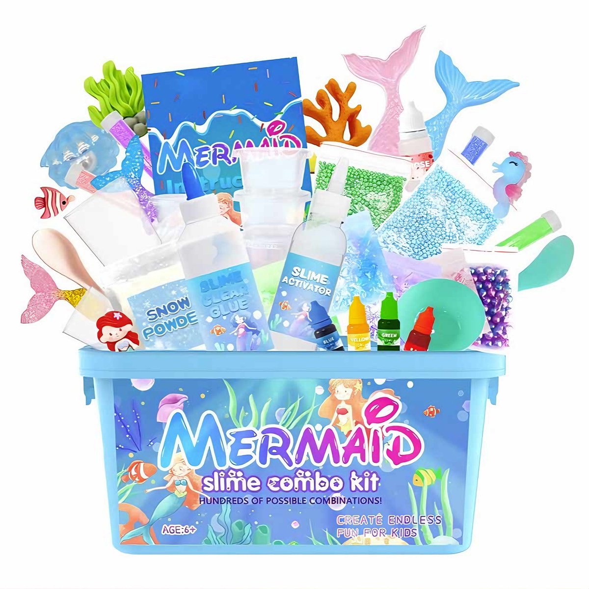 DIY Slime Kit-Slijm maken voor kinderen-speelgoed voor meisjes en jongens-Cadeau om stress te verminderen-schuimballen, bedels, glitter,Cadeaus voor kinderen