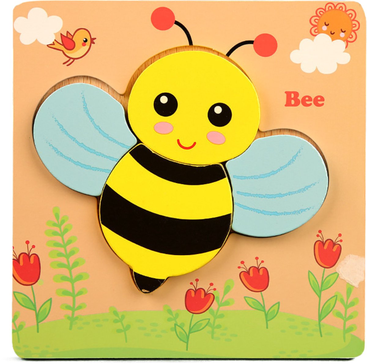 Ainy Montessori 3D legpuzzels- dieren bij - educatief speelgoed voor motoriek en vormherkenning - geschikt voor peuters en kleuters van 1 tot 4 Jaar - Ideaal puzzel kindercadeau voor meisjes en jongens
