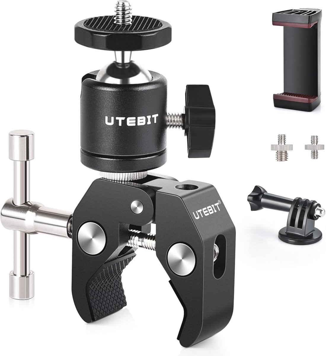Balhoofd Schoenmontage Aluminium Cameraklem voor Statieven en LED-verlichting
