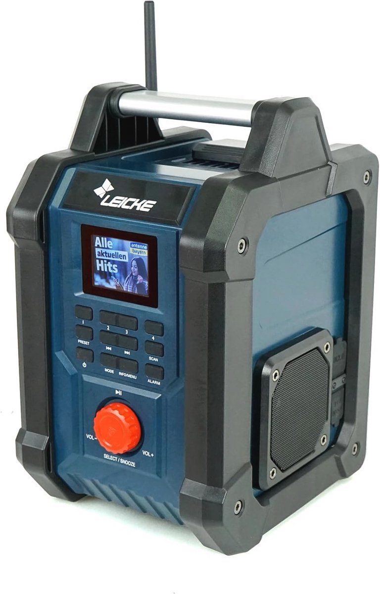 Robuuste Bouwplaatsradio met DAB+, FM, Bluetooth en Accu