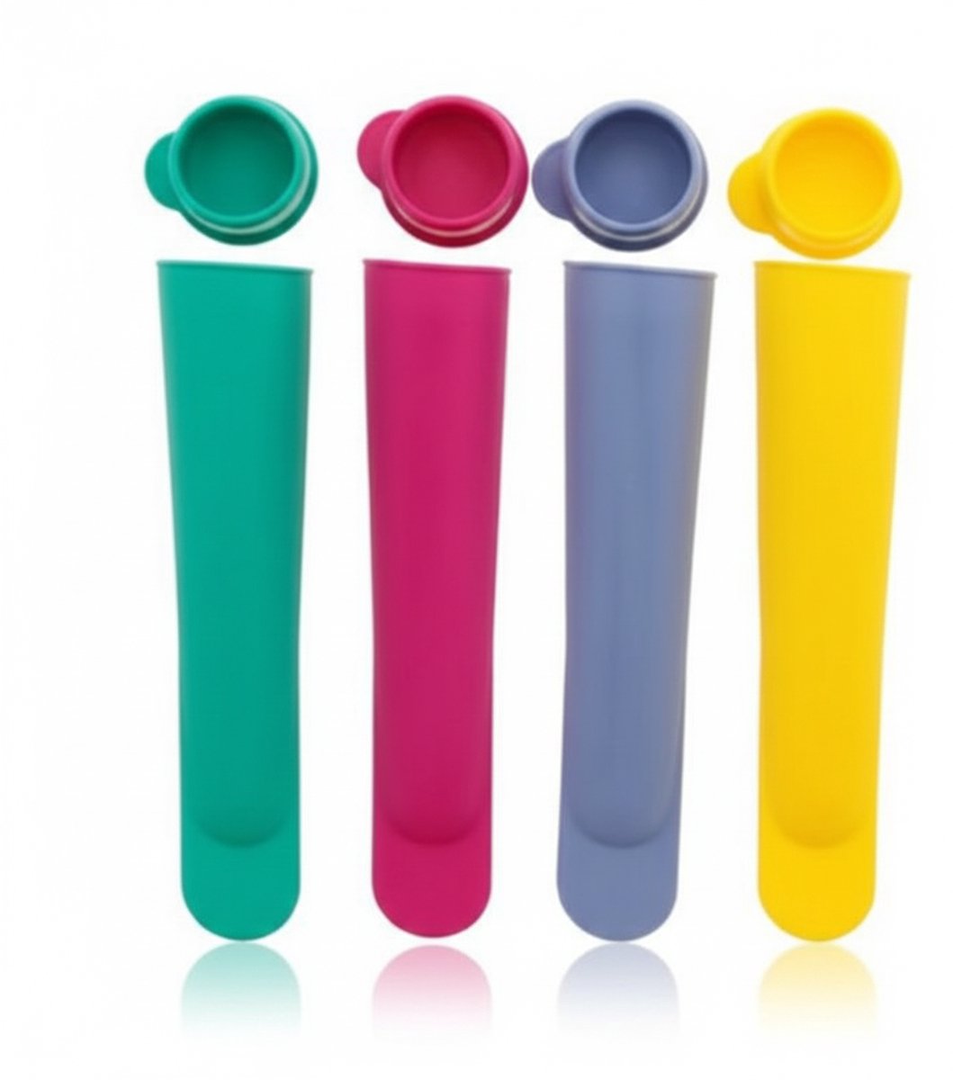 Ijsvorm set - 4 stuks - Ijs lolly - 100 ML - Multicolor - Koud - Zomer - Siliconen - Vorm