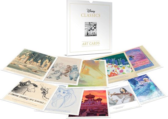 Disney Classics Art Cards: Een verzameling kaarten met scènes en personages uit Disney films.