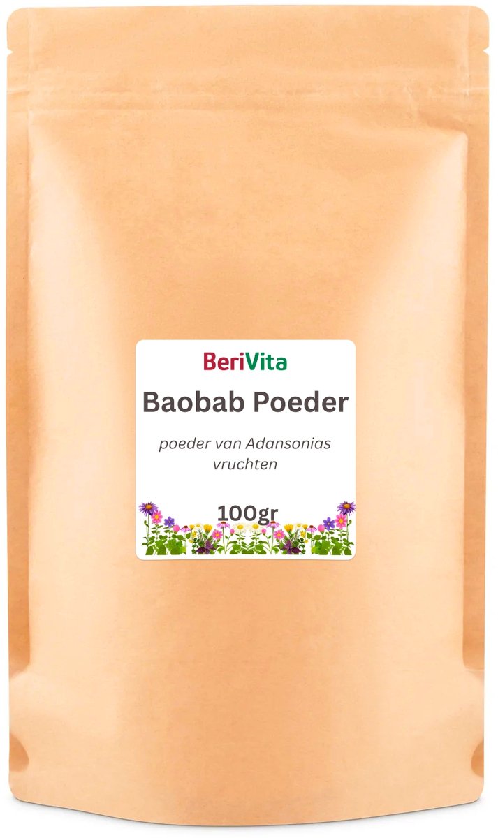 Baobab Poeder 100gr - Voor Gezichtsmasker, Lichaamspakking of Haarmasker - Puur en Onbewerkt