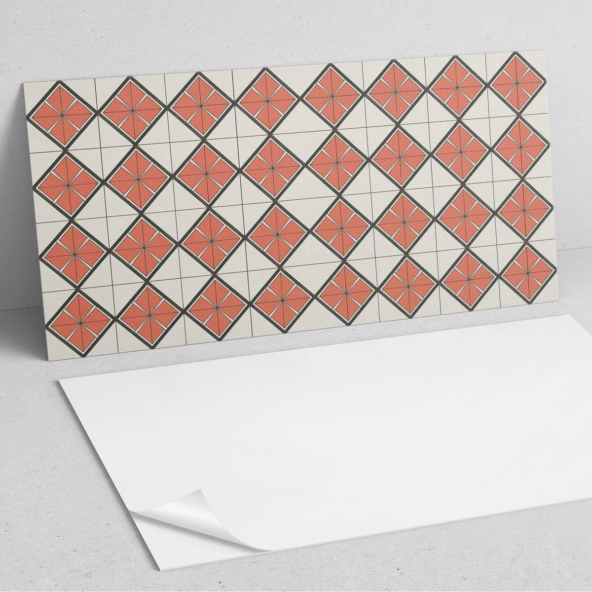 Coloray Wandpanelen Zelfklevend - Geometrisch diamantpatroon PVC Wandpaneel - 100 cm x 50