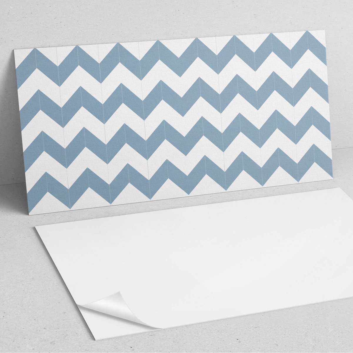 Coloray Wandpanelen Zelfklevend - Zigzagpatroon PVC Wandpanelen - 120 cm x 60 cm - Blauw M