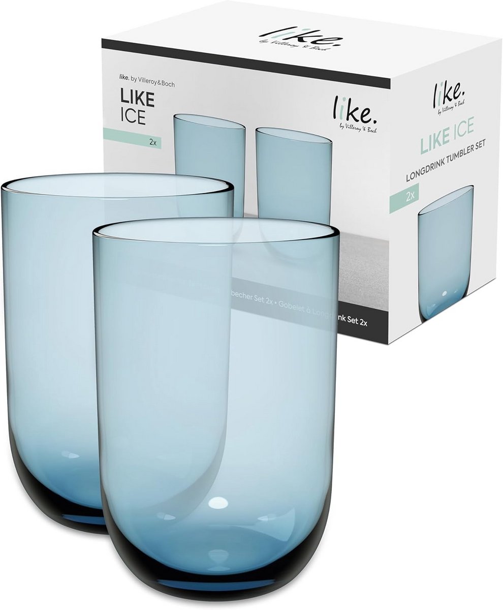 Longdrinkglazen Set van 2 - 385 ml - Perfect voor Cocktails en Drankjes