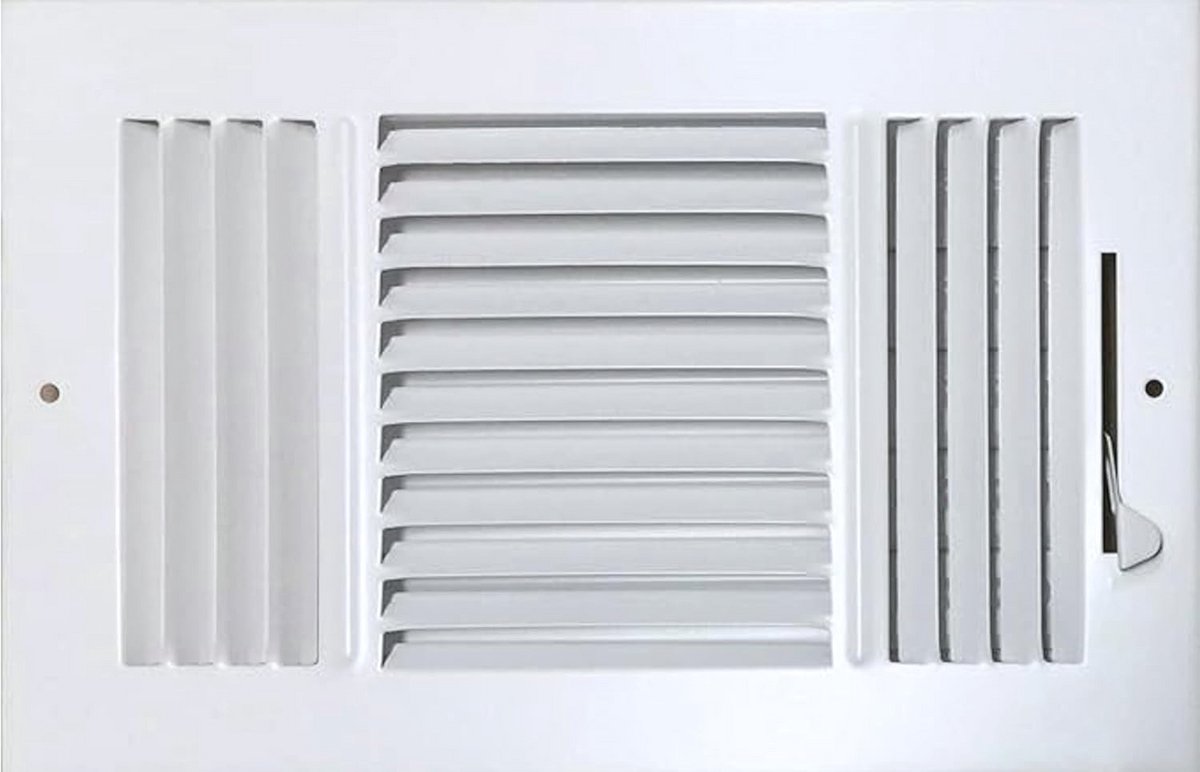 3-Weg Gestempeld Gezicht Stalen Plafond/zijwand Luchttoevoerregister 10"x6"