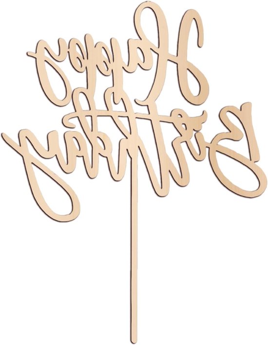Happy Birthday-tekst, Samengesteld Uit Koekjes Op Een Houten Bord Stock