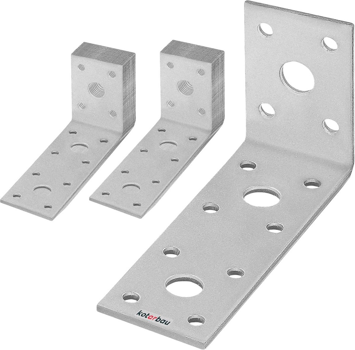 Set van 25 Hoekverbinders van Staal voor Bouw en Meubels - 100 x 50 x 40 mm, Verzinkt en Geschikt voor Zware Belasting
