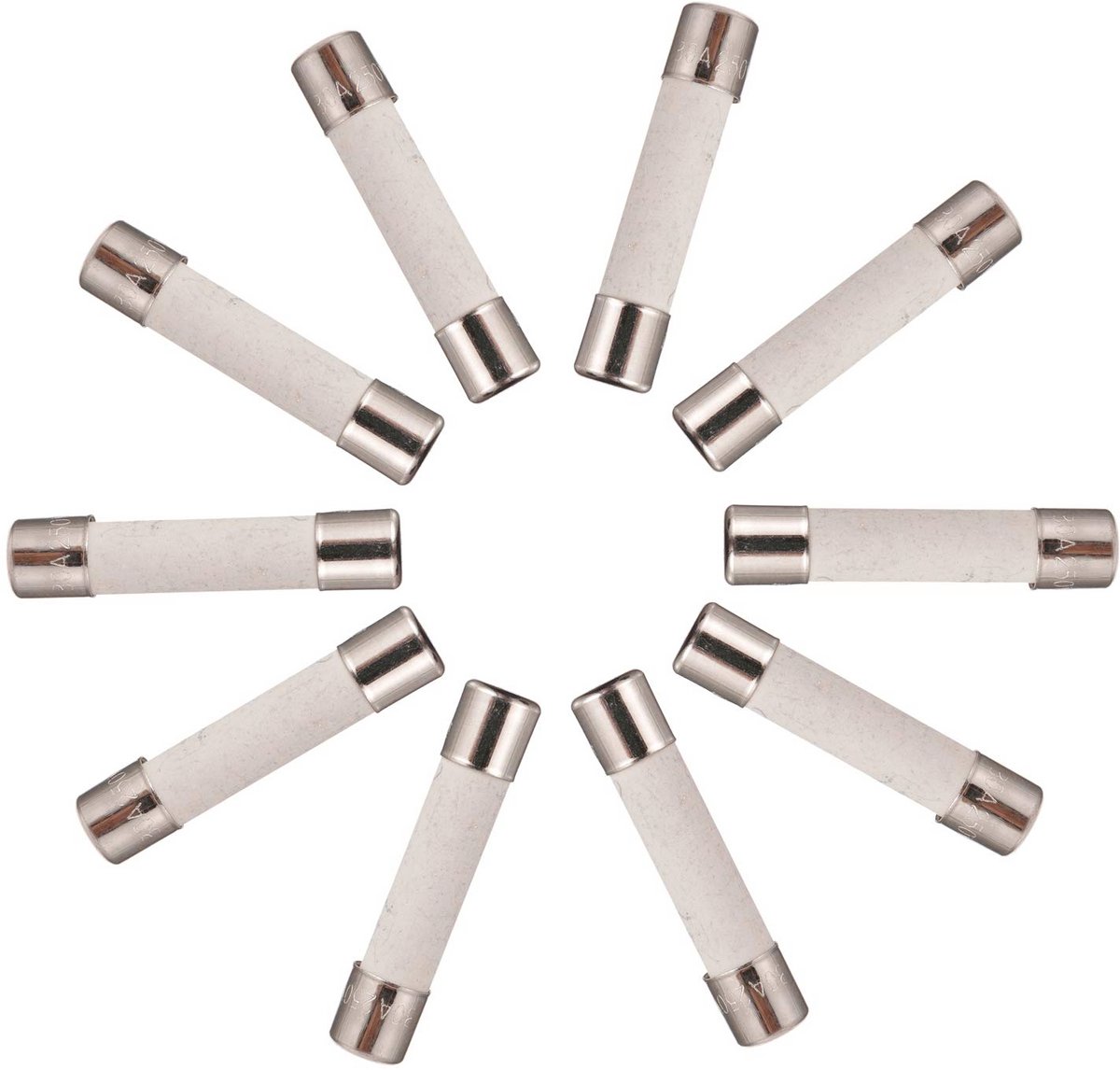 Keramische langzaam smeltende zekeringen 30A 250V - 20 stuks