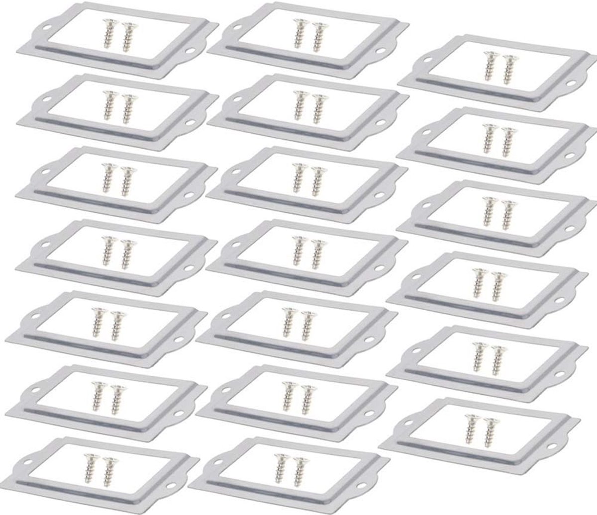 RVS Label Frame 80x35mm voor Kantoortoepassingen - 20 Stuks