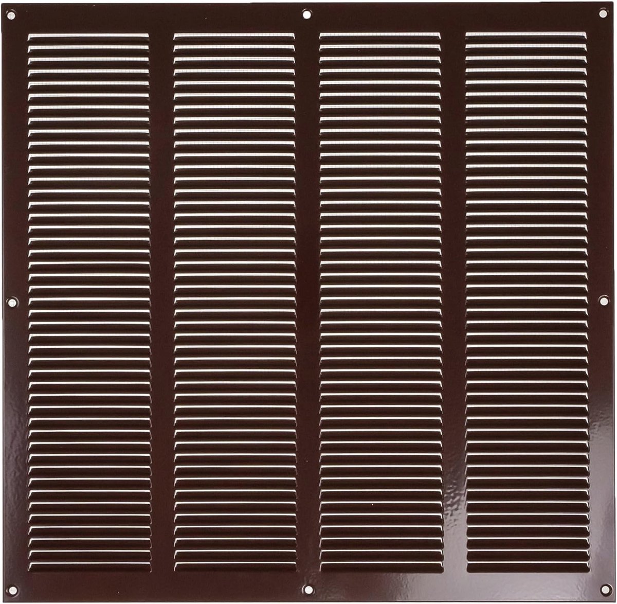 Ventilatierooster 400 x 400 mm - Bruin Metalen Rooster met Vliegengaas voor Muur en Plafond