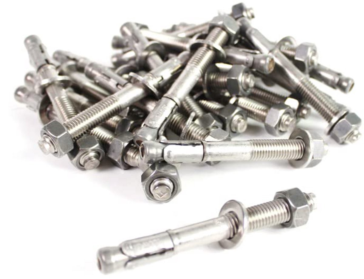 Heavy Duty Pluggen M12 - Roestvrij Staal A4 - 25 Stuks