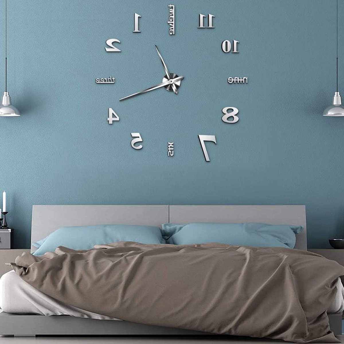 Allecta - Moderne DIY wandklok met mozaïekdesign voor woonkamer, slaapkamer en kantoor