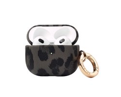Selencia Sabi Case met panterprint - Hoesje geschikt voor AirPods 3 (2021) - Midnight Black