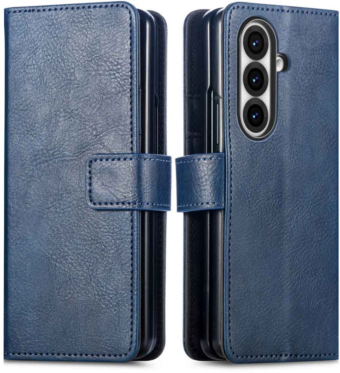 imoshion Hoesje - Geschikt voor Samsung Galaxy Z Fold 7 - Luxe Bookcase - Donkerblauw