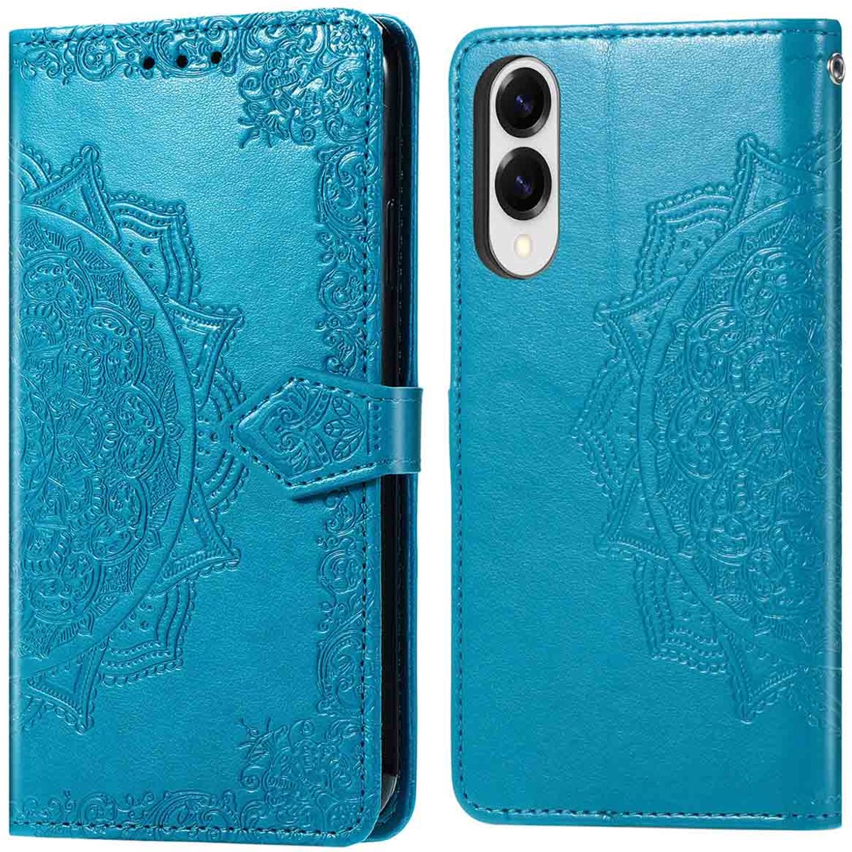 imoshion Hoesje - Geschikt voor Samsung Galaxy S25 Edge - Mandala Bookcase - Turquoise