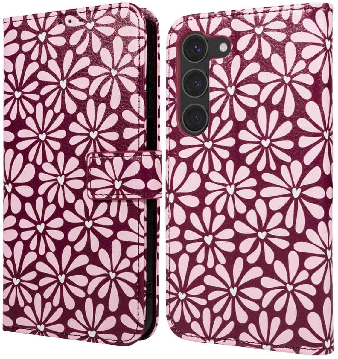 imoshion Hoesje - Geschikt voor Samsung Galaxy S23 - Design Bookcase smartphone - Bloom Love Blush