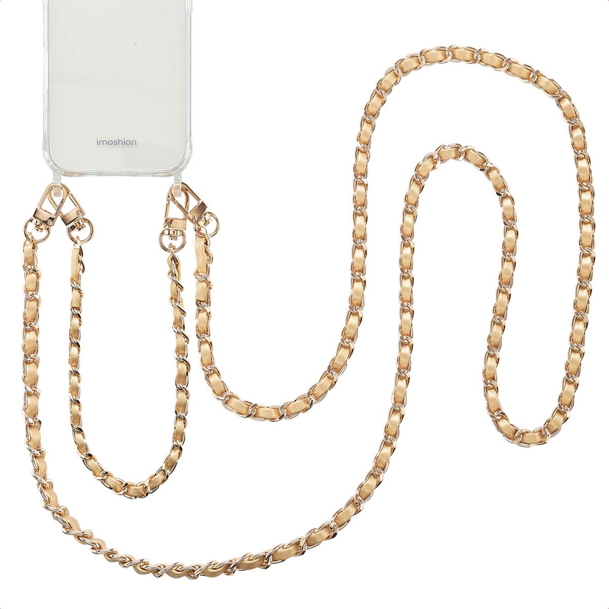 imoshion Universeel PU Leather Cord - Telefoon Ketting - GSM Koord - Champagne Gold