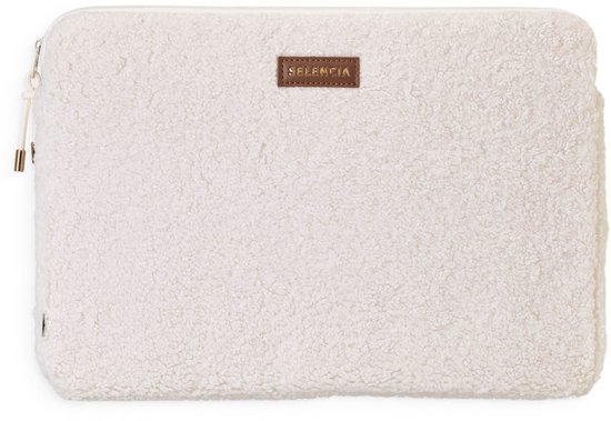 Selencia Teddy Laptop Sleeve - Laptop Hoes geschikt voor 15 / 15.3 / 15.6 / 16 / 16.2 inch - Latte